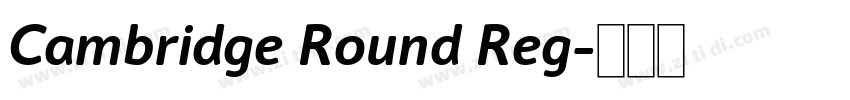 Cambridge Round Reg字体转换